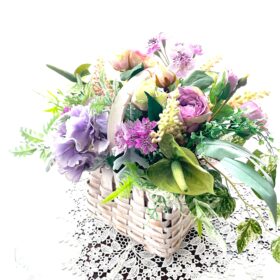 薔薇と紫陽花のバスケットアレンジメント